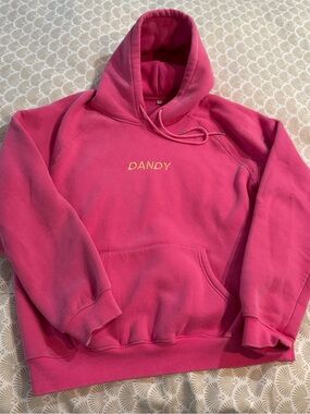 DANDY WORLDWIDE Sz L. “Watch the Sunset” Pink Hooded Sweatshirt